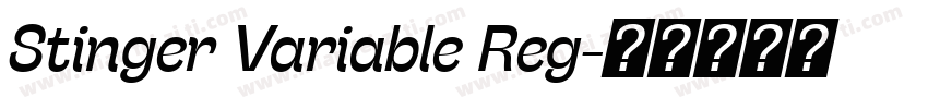 Stinger Variable Reg字体转换